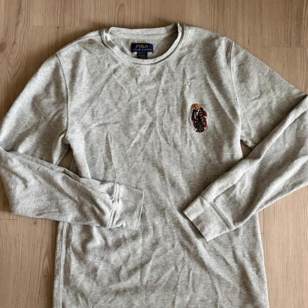 Polo ralph lauren gray waffle knit